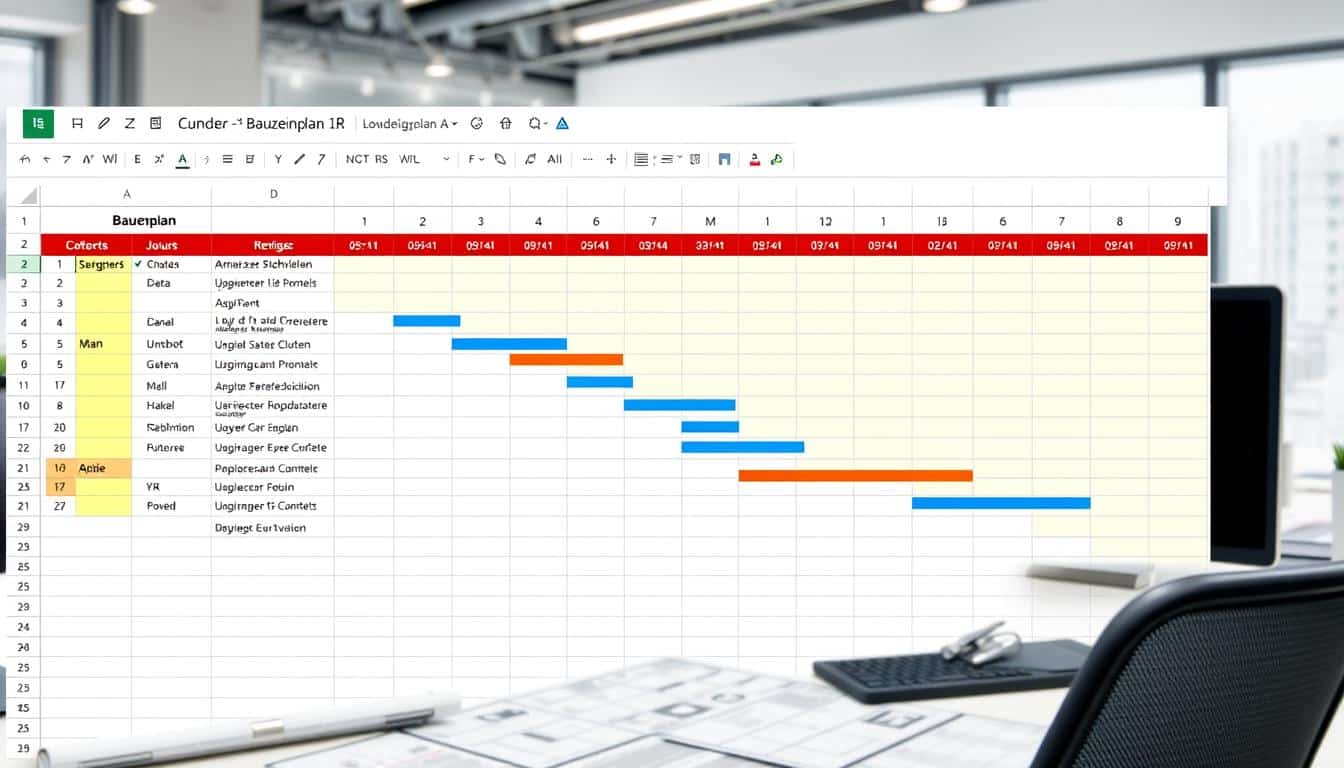 Bauzeitenplan Excel Vorlage