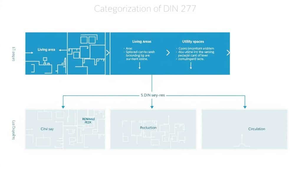 Diagramm zur Flächenkategorisierung nach DIN 277