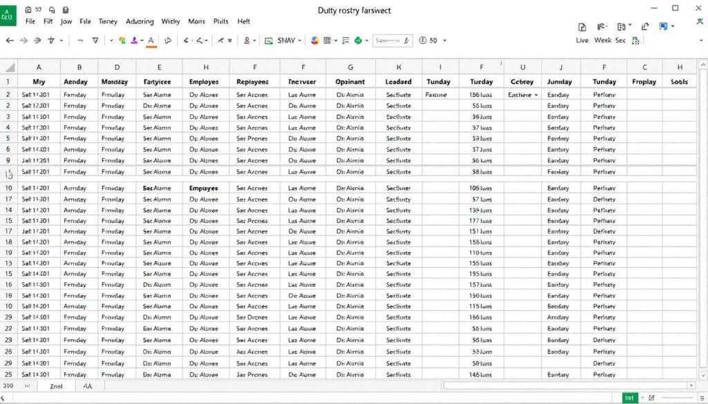 Dienstplan Excel Vorlage