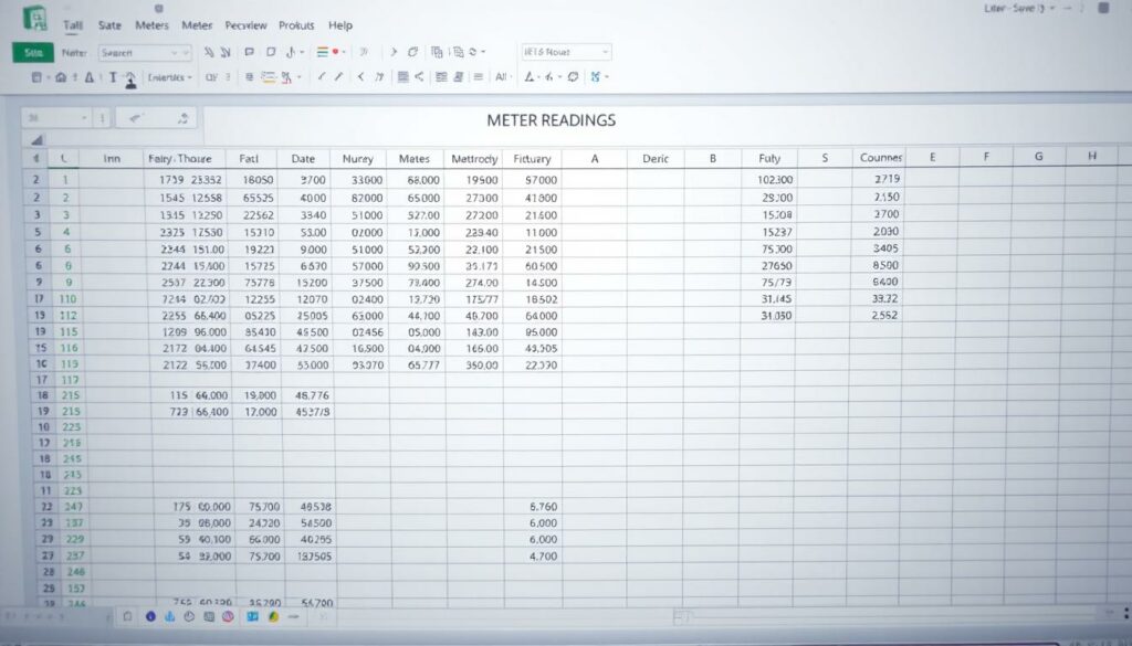 Zählerstände Excel-Vorlage