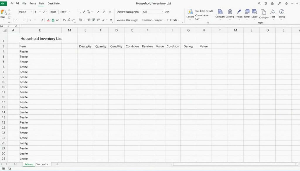 Hausratliste Excel Vorlage