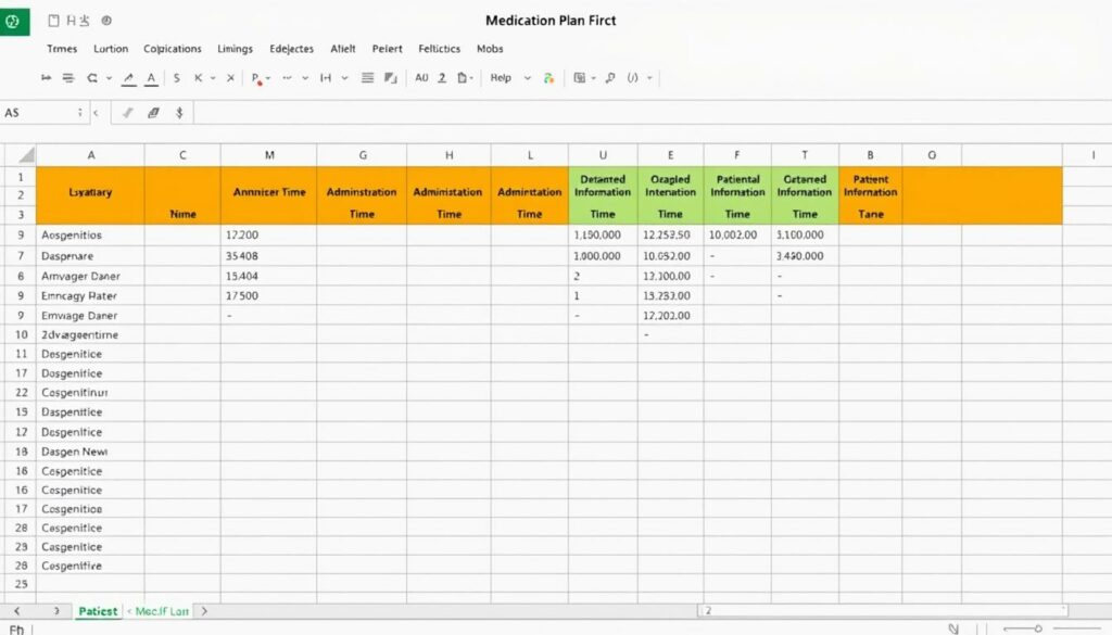 Medikamentenplan Excel Vorlage