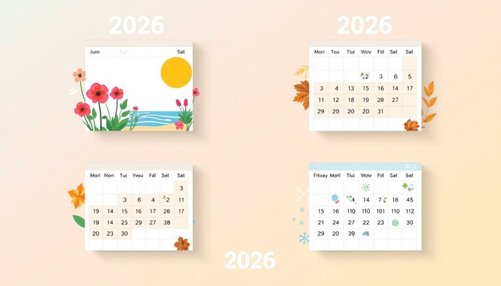 Quartalskalender 2026 Excel Vorlage