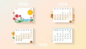 Quartalskalender 2026 Excel Vorlage