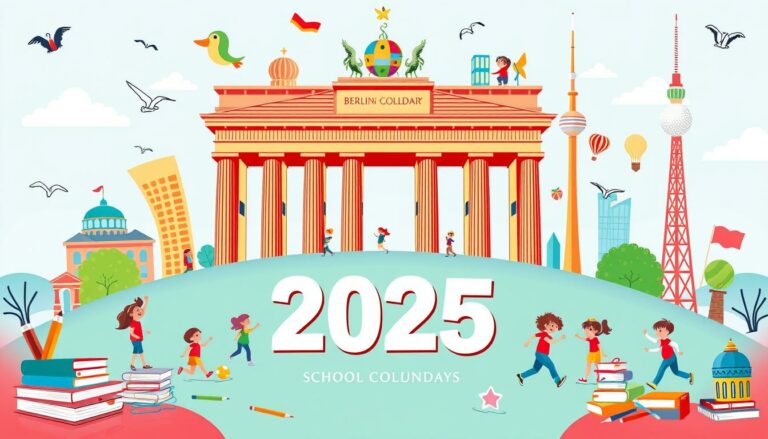 Schulferien Kalender 2025 Berlin Excel Vorlage kostenlos downloaden