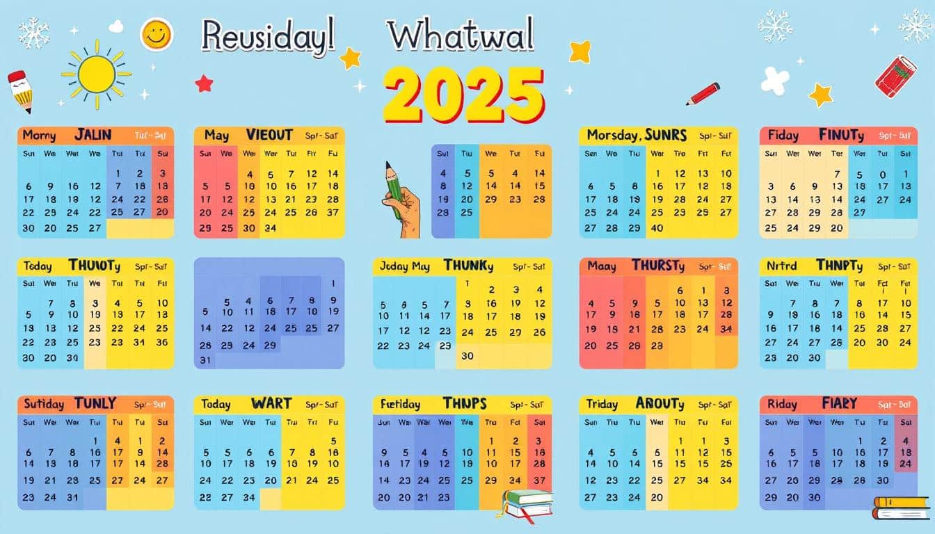Schulferien Kalender 2025 Excel Vorlage