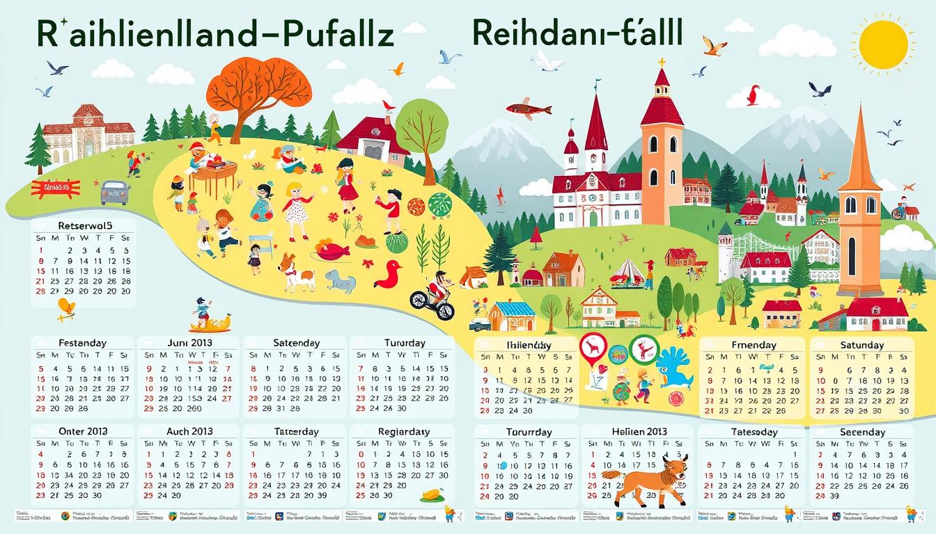 Schulferien Kalender 2025 Rheinland-Pfalz Excel Vorlage