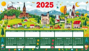 Schulferien Kalender 2025 Sachsen-Anhalt Excel Vorlage