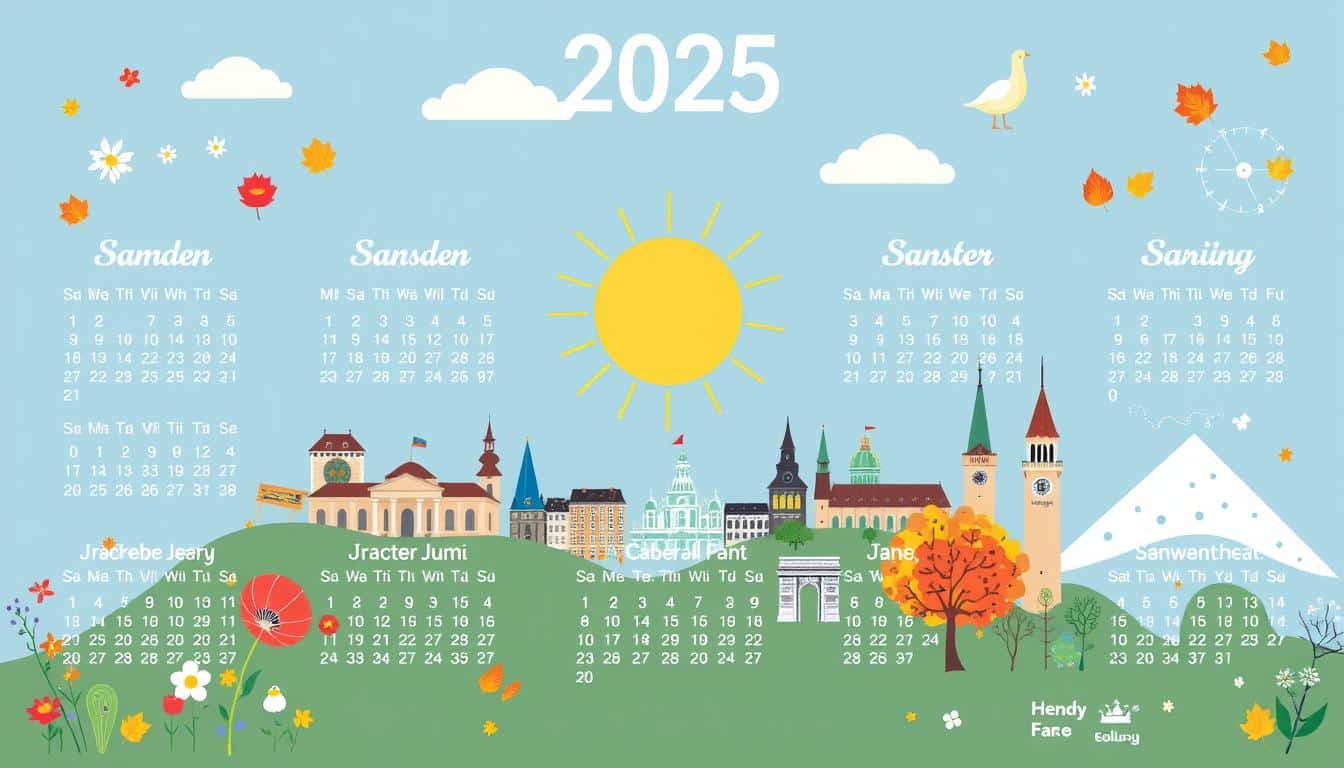 Schulferien Kalender 2025 Sachsen Excel Vorlage