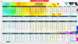 Schulferien Kalender 2026 Brandenburg Excel Vorlage