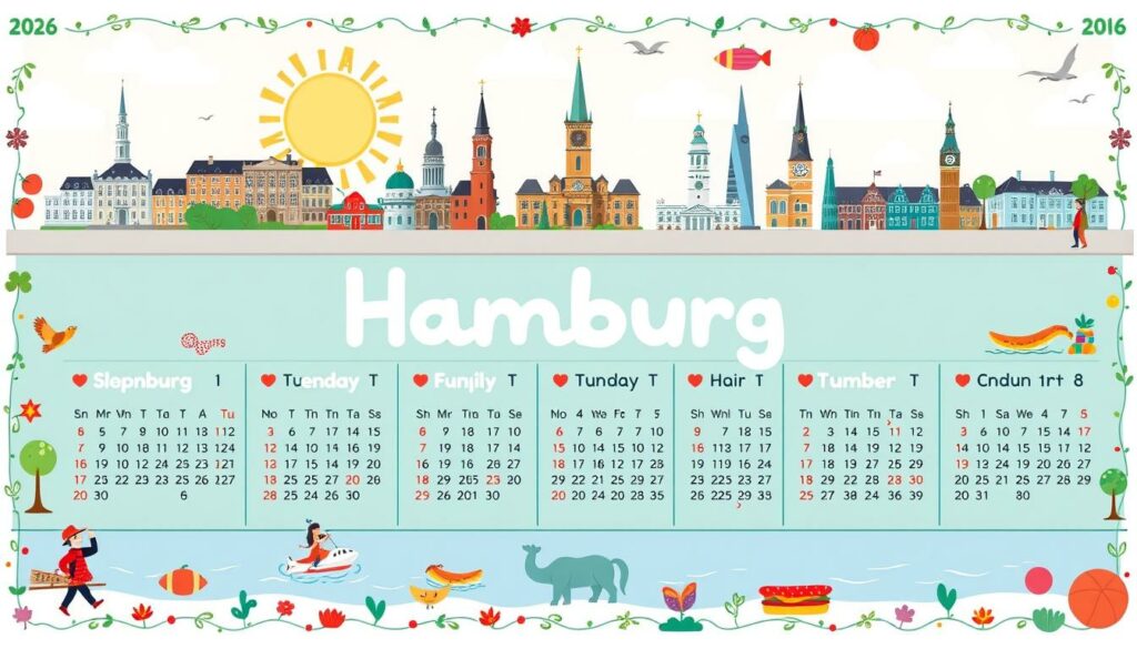 Schulferien Kalender 2026 Hamburg Excel Vorlage