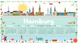 Schulferien Kalender 2026 Hamburg Excel Vorlage