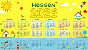Schulferien Kalender 2026 Hessen Excel Vorlage