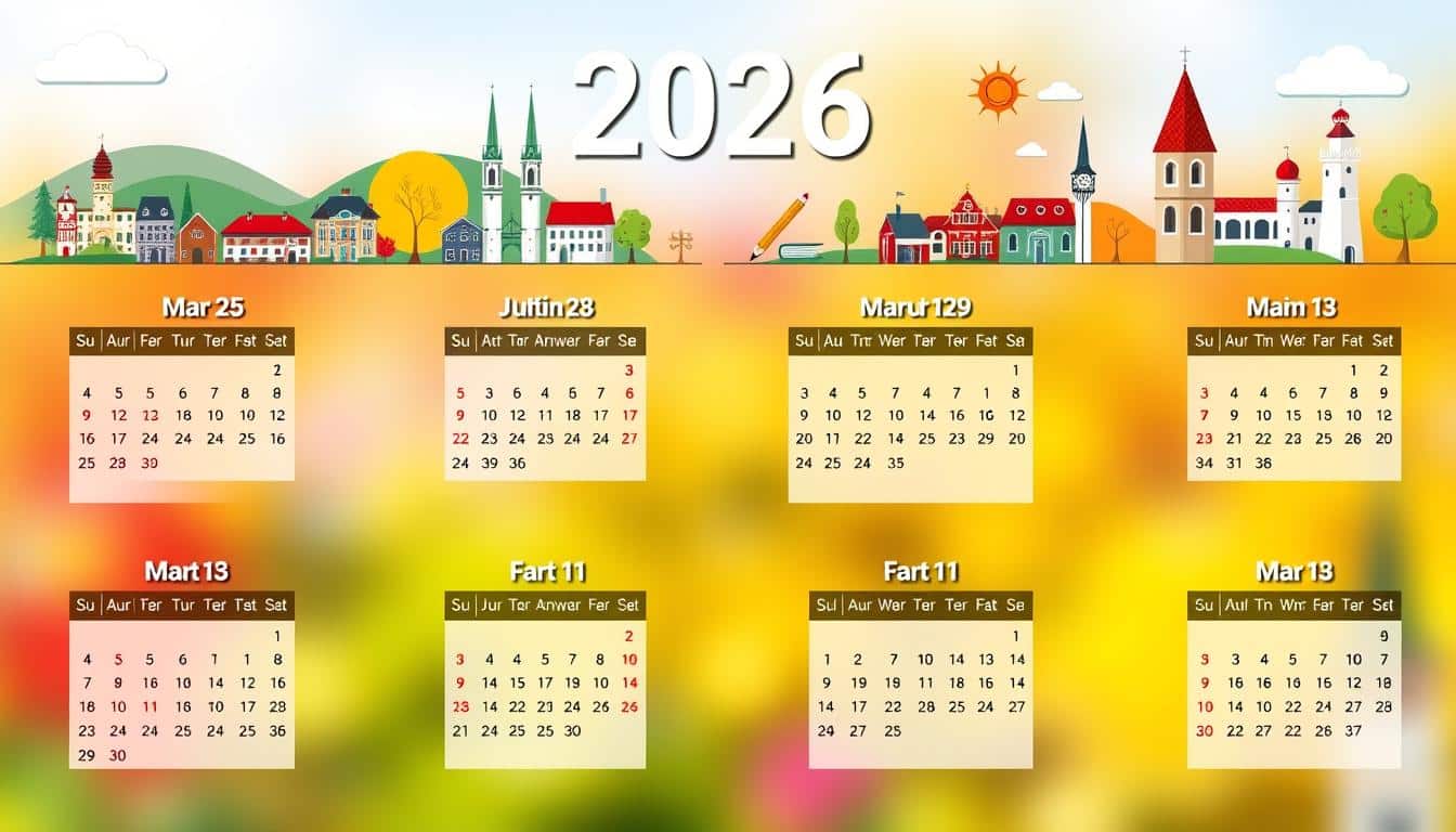 Schulferien Kalender 2026 Niedersachsen Excel Vorlage