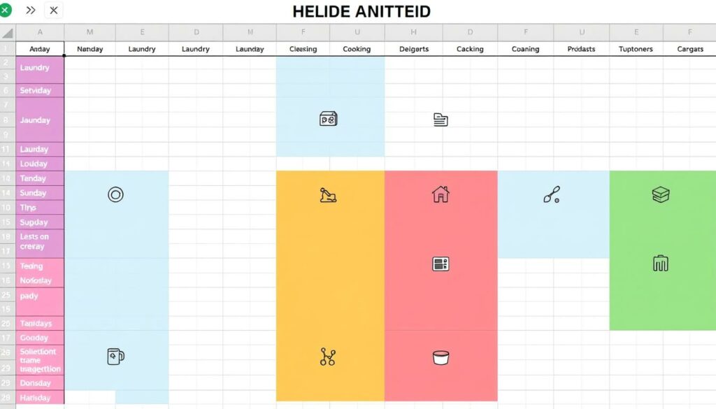 Waschplan Kalender Excel Vorlage
