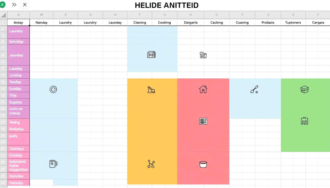 Waschplan Kalender Excel Vorlage