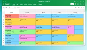 Wochenplan Excel Vorlage hier kostenlos downloaden