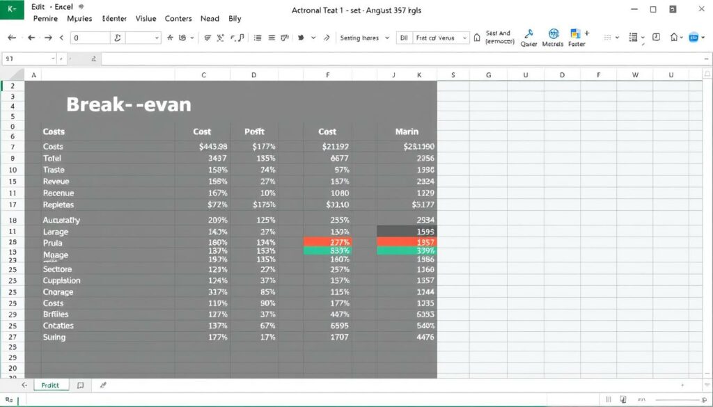 Break Even Point Excel Vorlage hier kostenlos downloaden