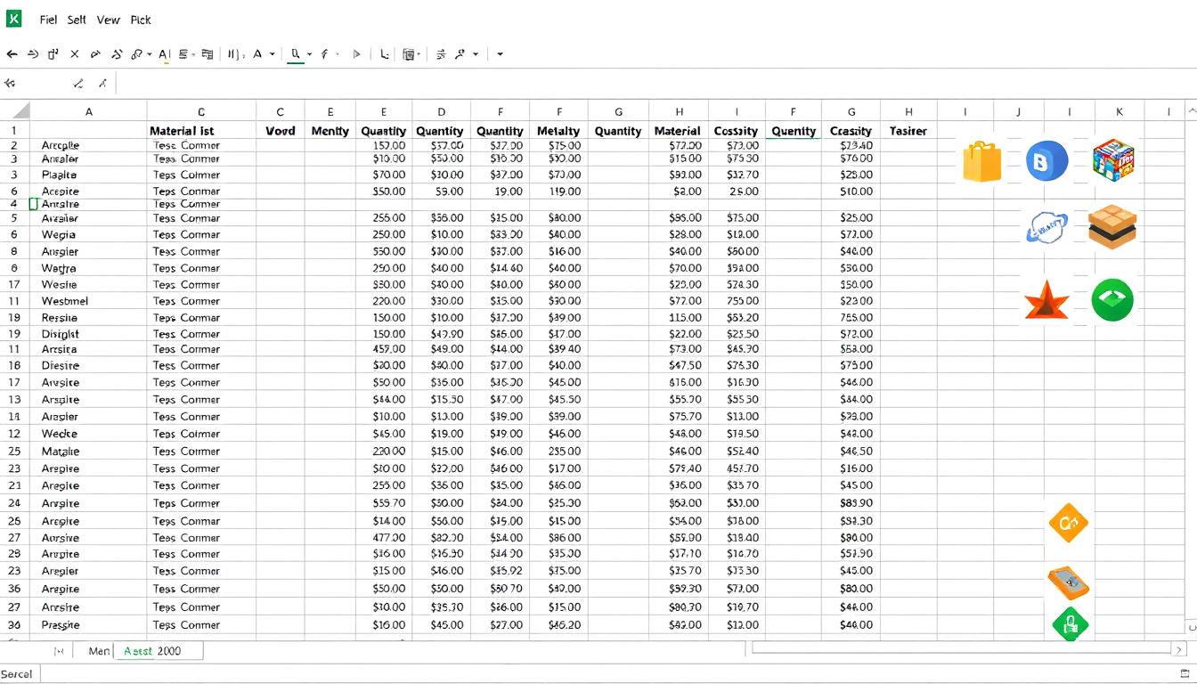 Materialliste Excel Vorlage hier kostenlos downloaden