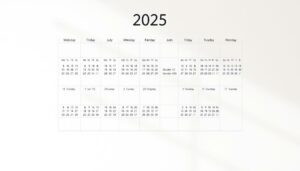 Monatskalender 2025 Excel Vorlage hier kostenlos downloaden