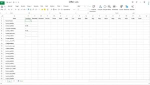 Angebotsliste Excel Vorlage hier kostenlos downloaden