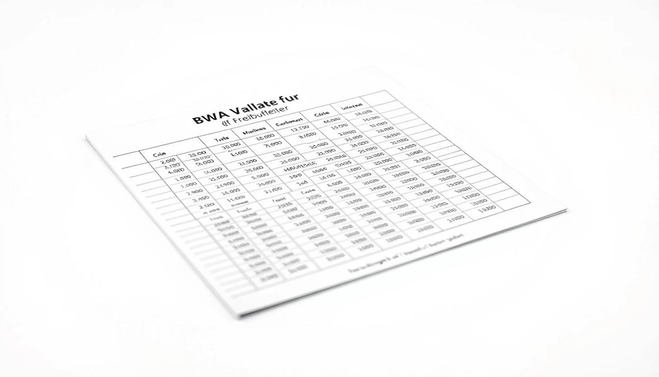 BWA Freiberufler Excel Vorlage hier kostenlos downloaden