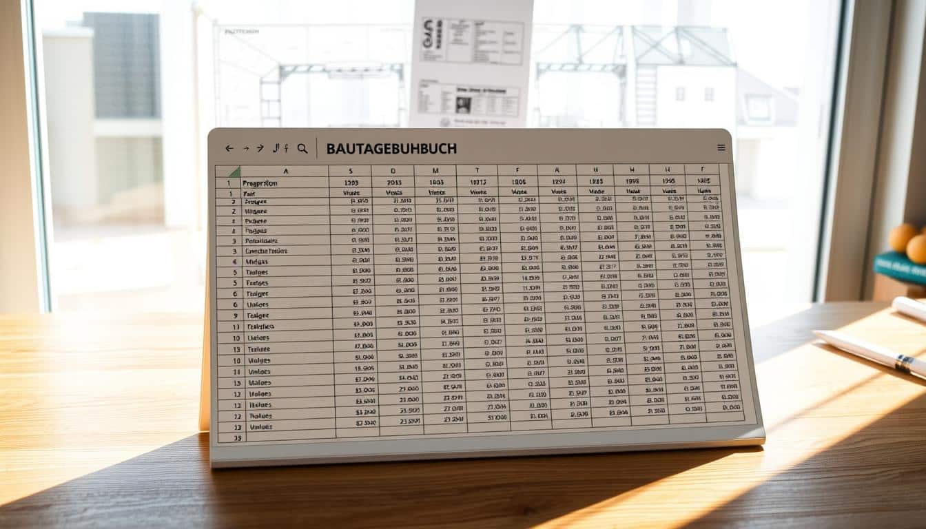 Bautagebuch Excel Vorlage hier kostenlos downloaden