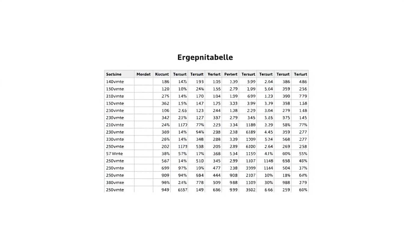 Ergebnistabelle Excel Vorlage hier kostenlos downloaden