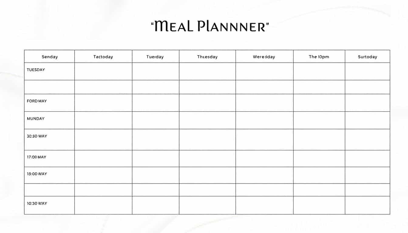 Essen Wochenplan Excel Vorlage hier kostenlos downloaden