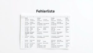 Fehlerliste Excel Vorlage hier kostenlos downloaden