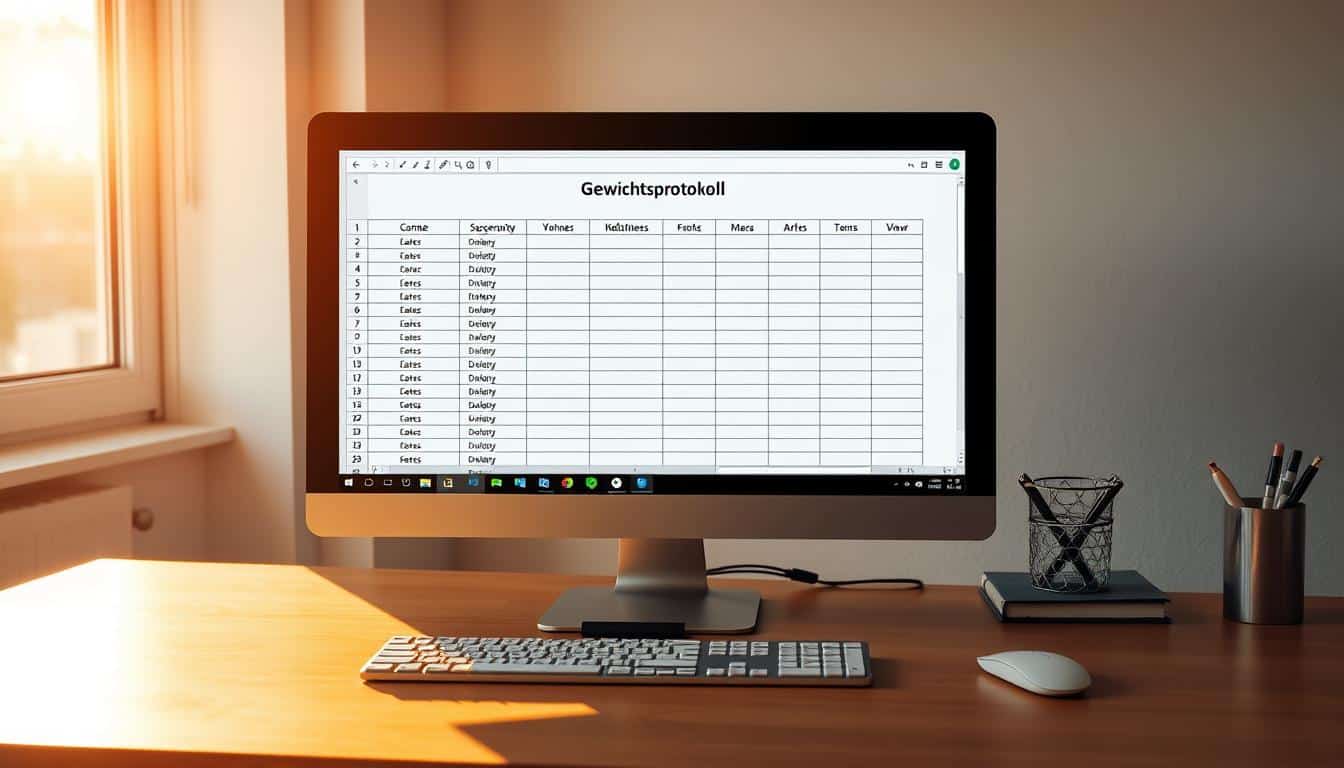 Gewicht Excel Vorlage hier kostenlos downloaden