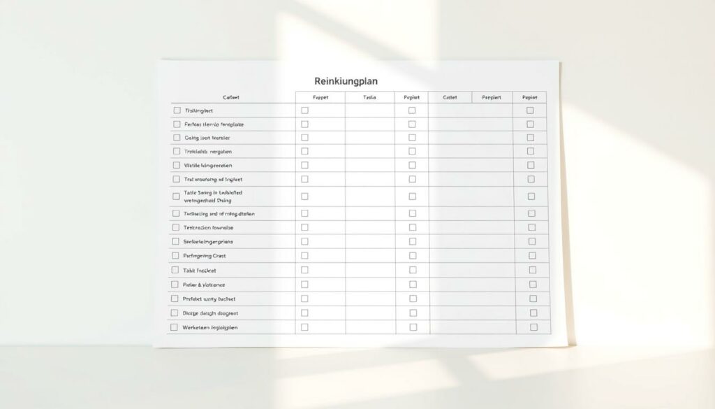 Reinigungsplan Excel Vorlage hier kostenlos downloaden
