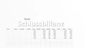 Schlussbilanz Excel Vorlage hier kostenlos downloaden