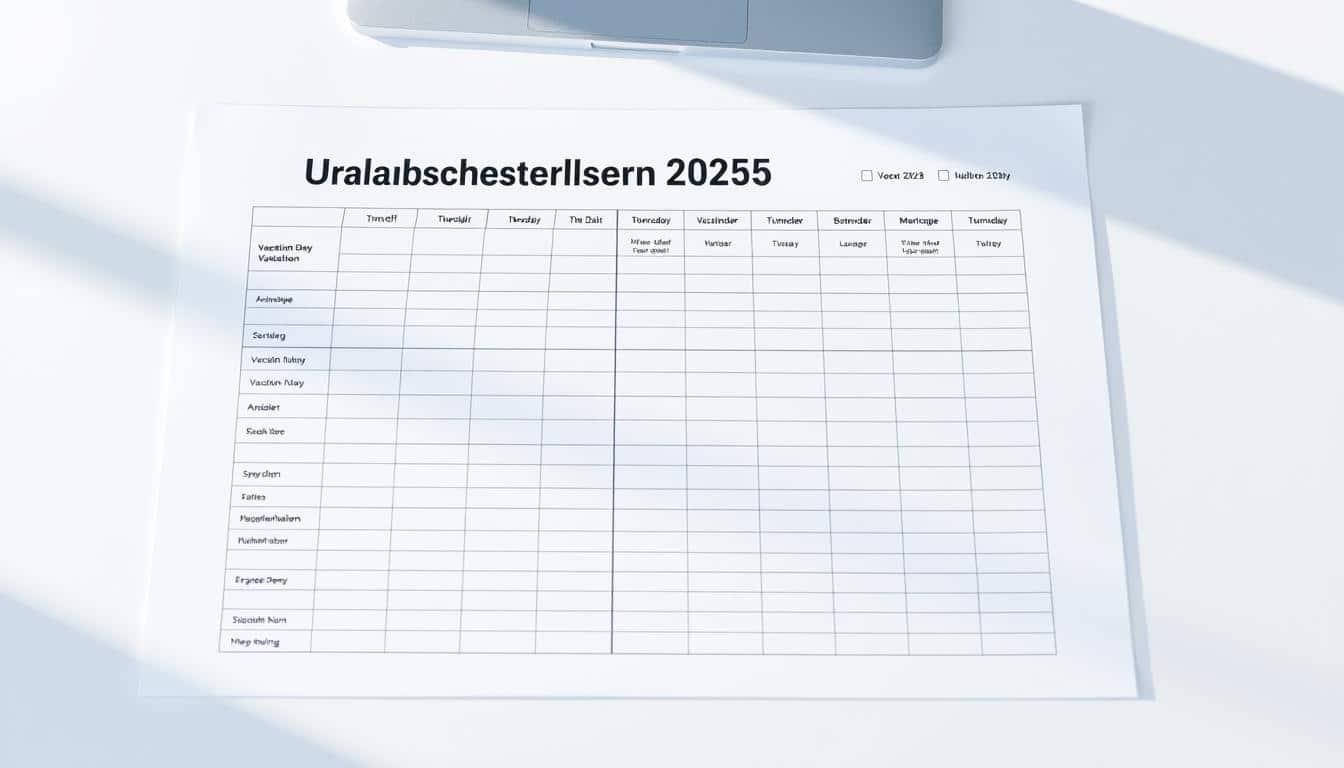 Urlaubsplan 2025 Excel Vorlage hier kostenlos downloaden