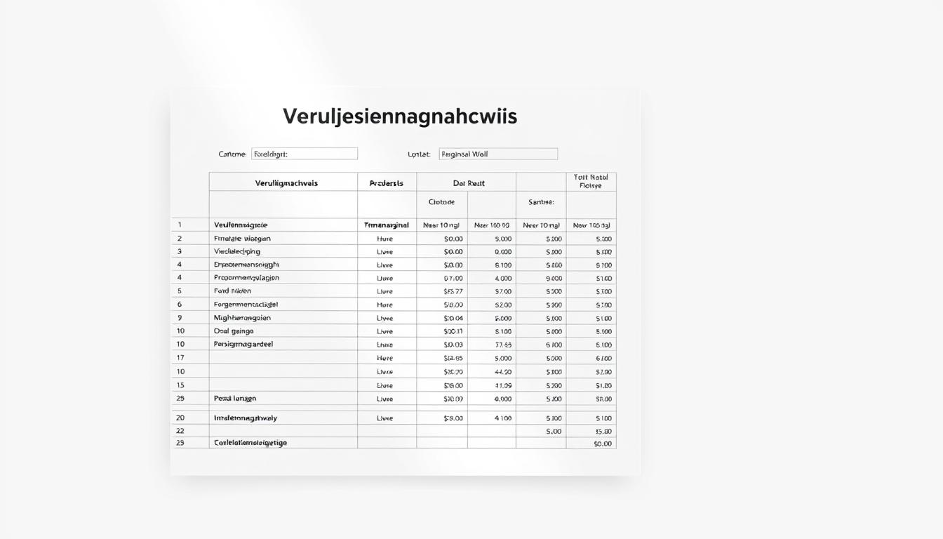 Verwendungsnachweis Excel Vorlage hier kostenlos downloaden