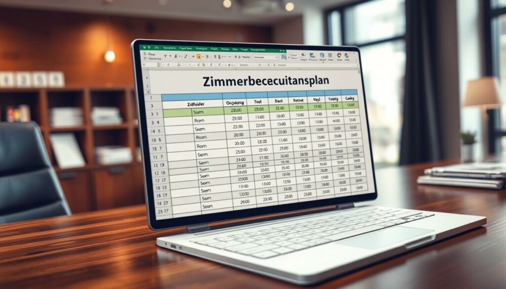 Zimmerbelegungsplan Excel Vorlage hier kostenlos downloaden