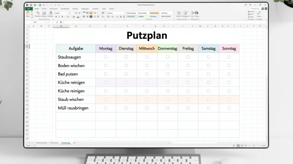 Putzplan Familie 3 Putzplan Excel Vorlage hier kostenlos downloaden