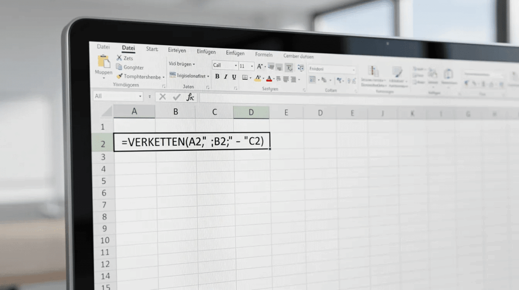 Excel: Zellen verbinden, zentrieren und Zellverbund aufheben 3 VERKETTEN(): klassische Funktion